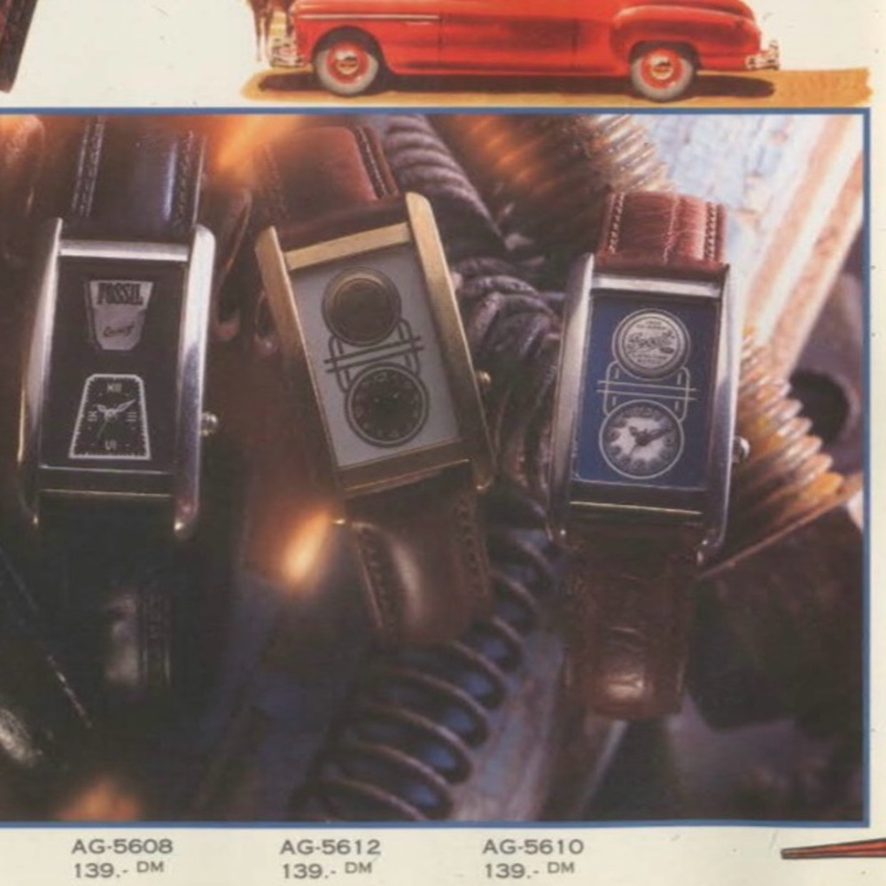 1995 FOSSIL ART DECO WATCH AG-5610 - Picture 2 of 8